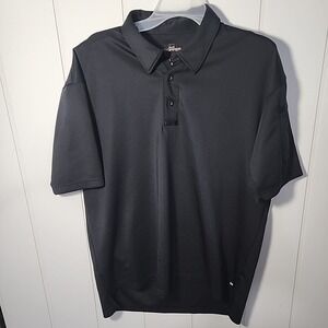 Propper Polo Shirt Men Large Black Tactical Golf Wicking Short‎ Sleeve Adult L